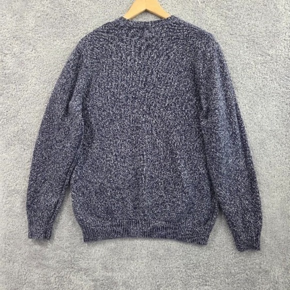 Eddie Bauer Sweater Mens Large Tall (TL) Crewneck Knit Pullover Marled Knit Blue - Picture 11 of 13